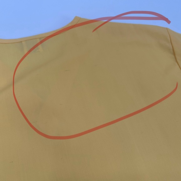 3/$15 DICKIES Scrub Top Adult SM Yellow Vneck Short Slv Uniform Workwear-stains - Picture 12 of 12